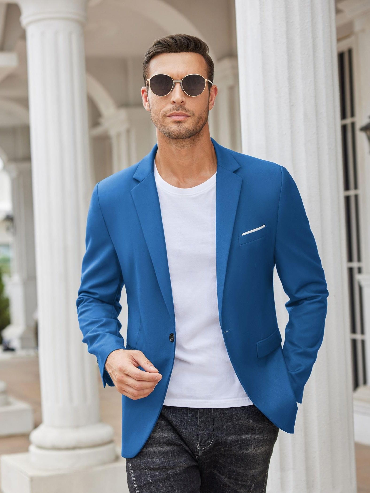 Man Buttoning A Sport Coat Mens Blazer Sport Coats Casual Slim