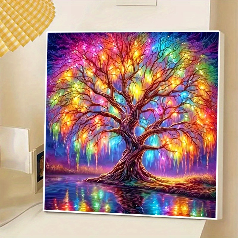 

Senterwan 5d Diy Diamond Painting Kit, Large Size Flocked Fabric, Ab Diamonds, Tree Of Life Scenery, Embroidery Mosaic Art, Home Wall Decor, Gift For Birthdays And Anniversaries