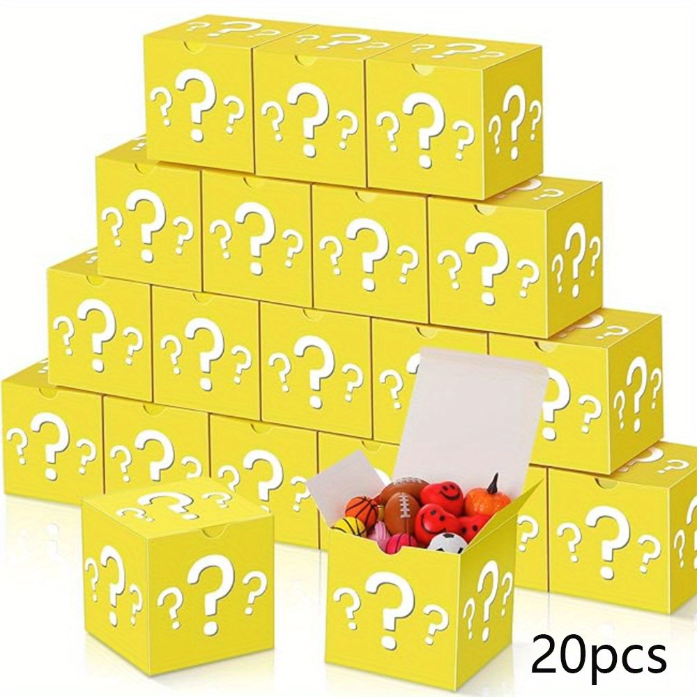 

20pcs Video Game Mystery Treat Boxes - Party Favor Cardboard Gift Containers For Comic Theme Birthdays, Gaming Events, And Decorations