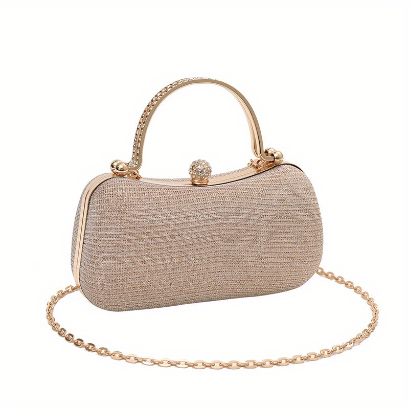 New Stylish Chain Handbag, Party Bag, Single Shoulder Crossbody Small Square Bag, Unique Hand-held Clutch