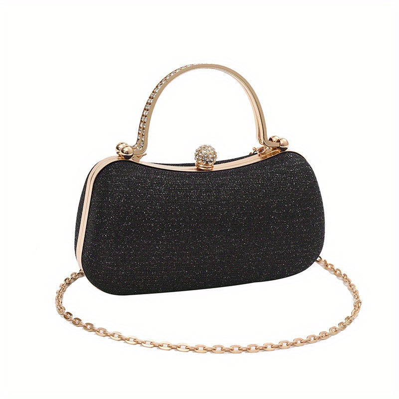 Image of New Stylish Chain Handbag, Party Bag, Single Shoulder Crossbody Small Square Bag, Unique Hand-held Clutch