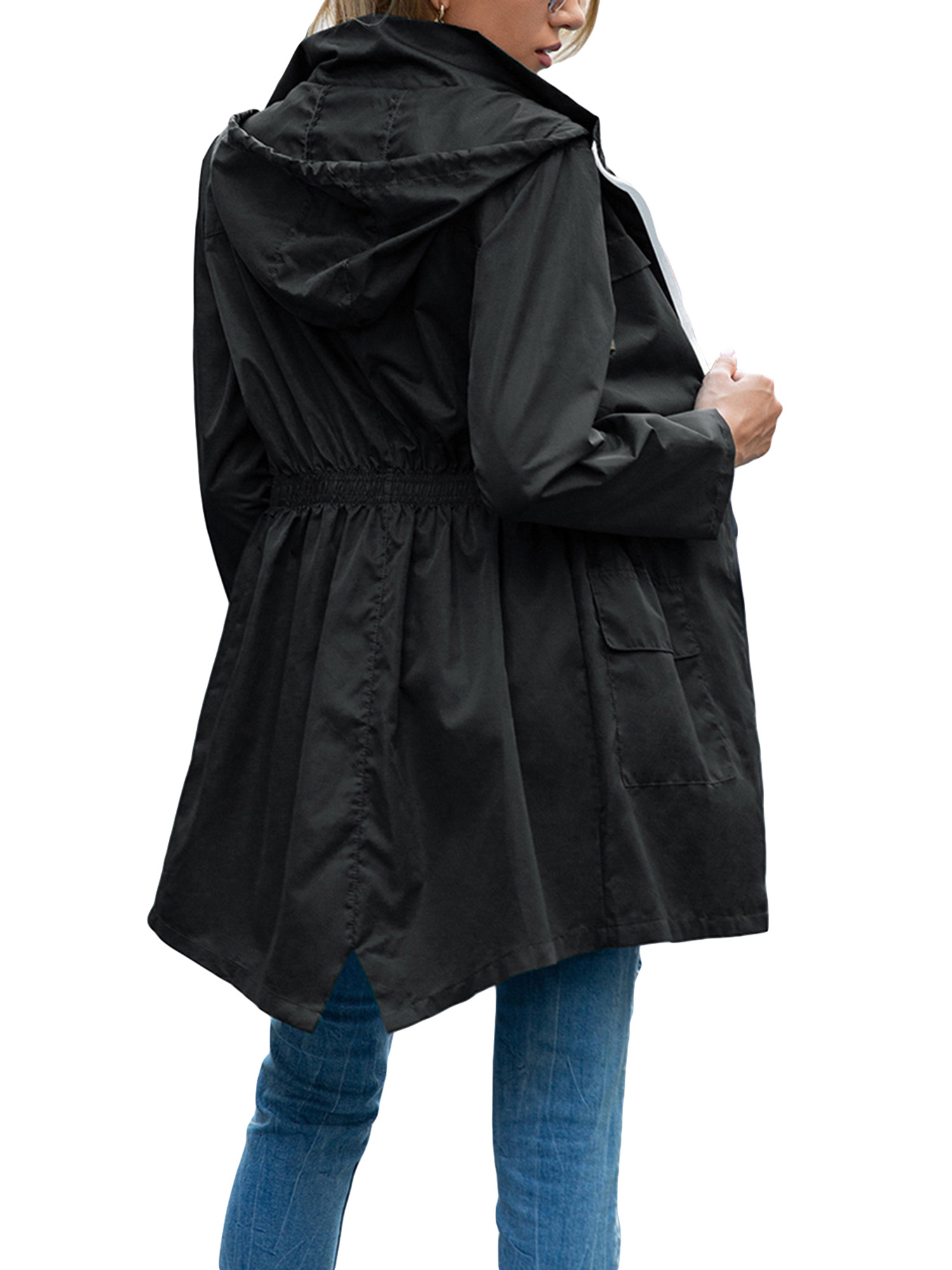 womens lightweight high quality hooded rain jacket beige Temu