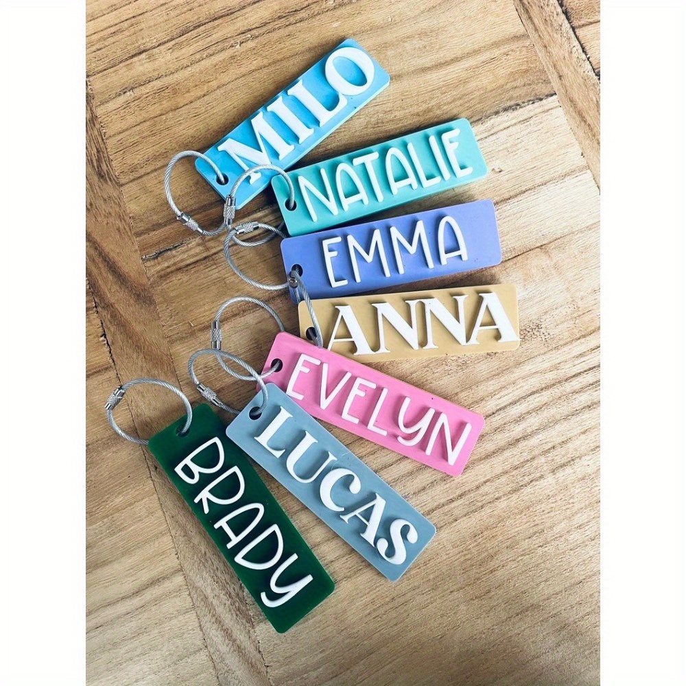 

Personalized Acrylic 3d Name Keychains - Perfect For Travel And Organization