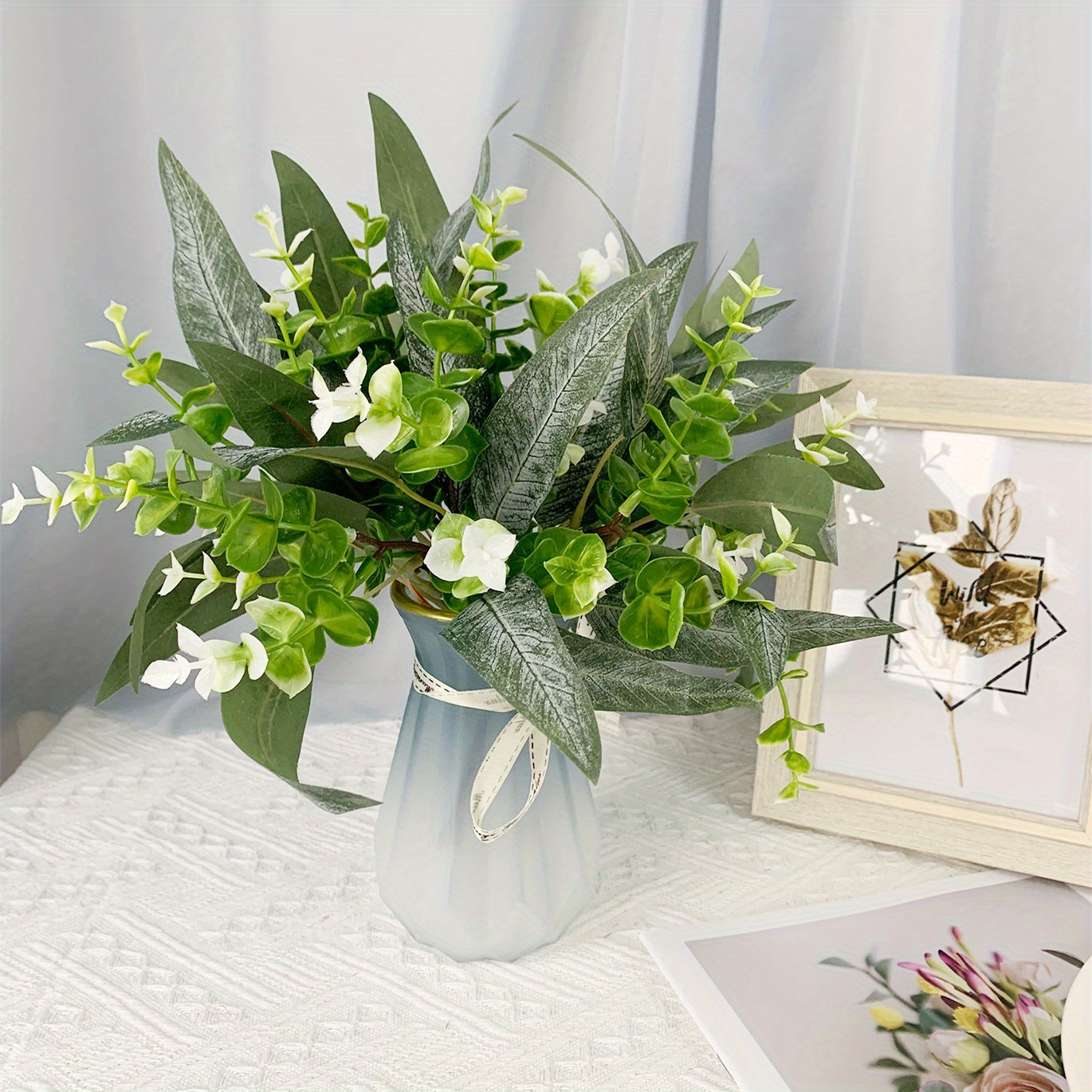 Ramas De Eucalipto Artificial Dorado - 20 Unidades, 38cm, Para Decoración