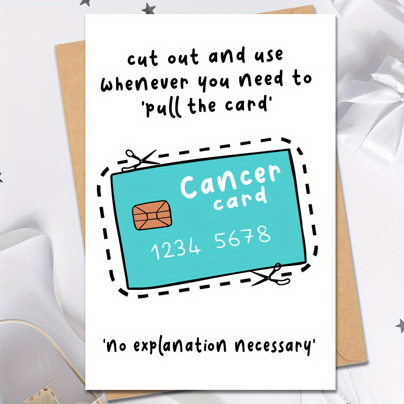 

Cancer Card - Encouragement Gift For Friends, Family, Or Cancer Patients - Unique Thinking Of You Card - 4.7x7.1 Inch - 300gsm - Envelope Included - No Explanation Necessary