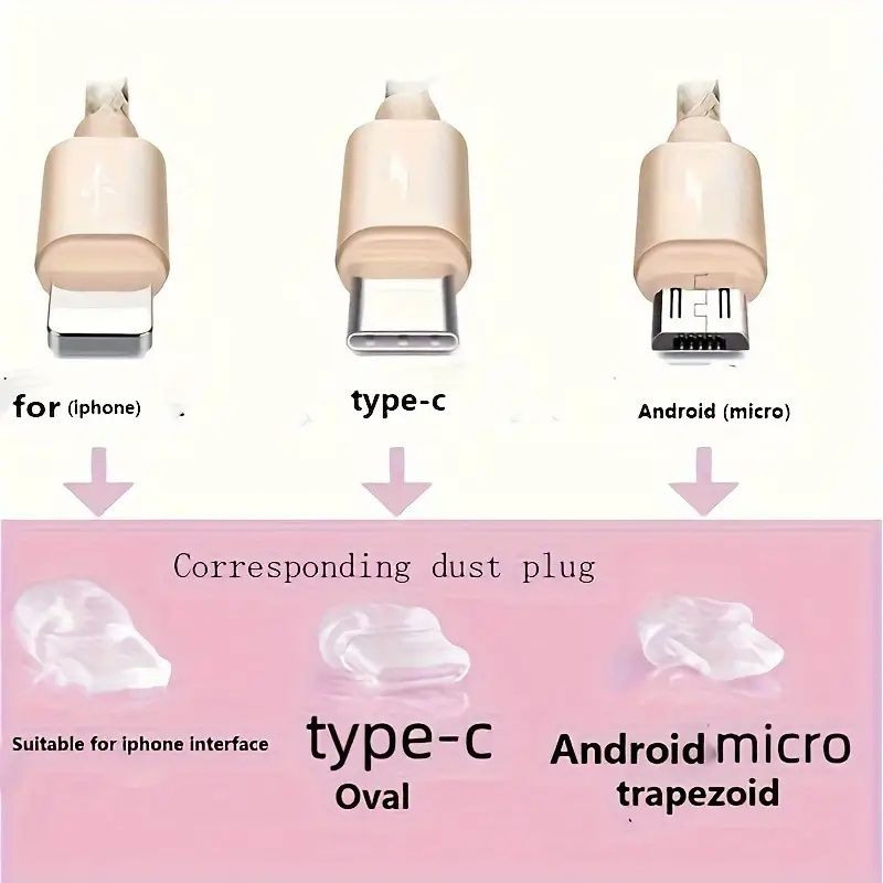 1pc Cute Bear Mobile Phone Dust Plug, Suitable For IPhone/Type-C Android Connectors