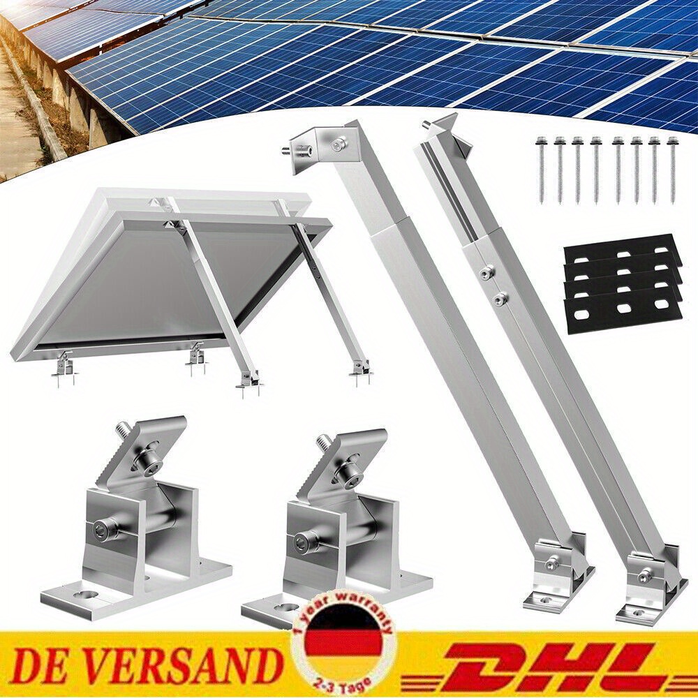 

Aufständerung Solarmodul Halterung Balkonkraftwerk Flachdach Pv - 1 Paneele Set!