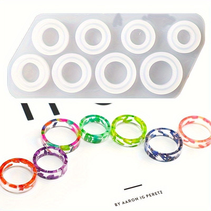 

1pc Ring Silicone Mold With 7 Assorted Sizes Diy Circle Crystal Epoxy Resin Mold Jewelry Resin Casting Mold