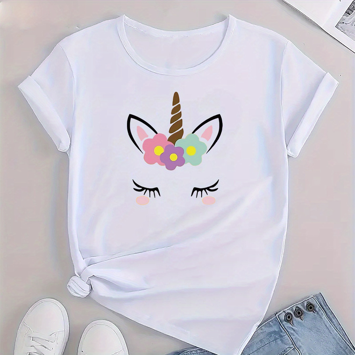 

Women' Casual Sports Cute Printed T-shirt