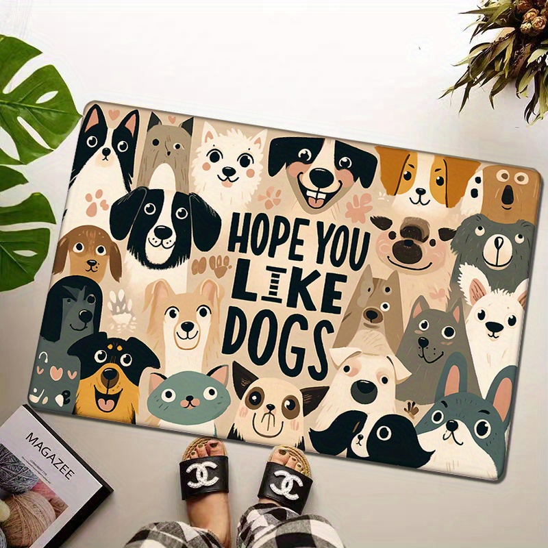 

Festive Dog Lovers' Mat: 120cm X 47.24in, 50cm X 19.68in, 160cm X 62.99in - Soft, Machine Washable, And Decorative Entryway Rug For Home, Kitchen, Bathroom, And More