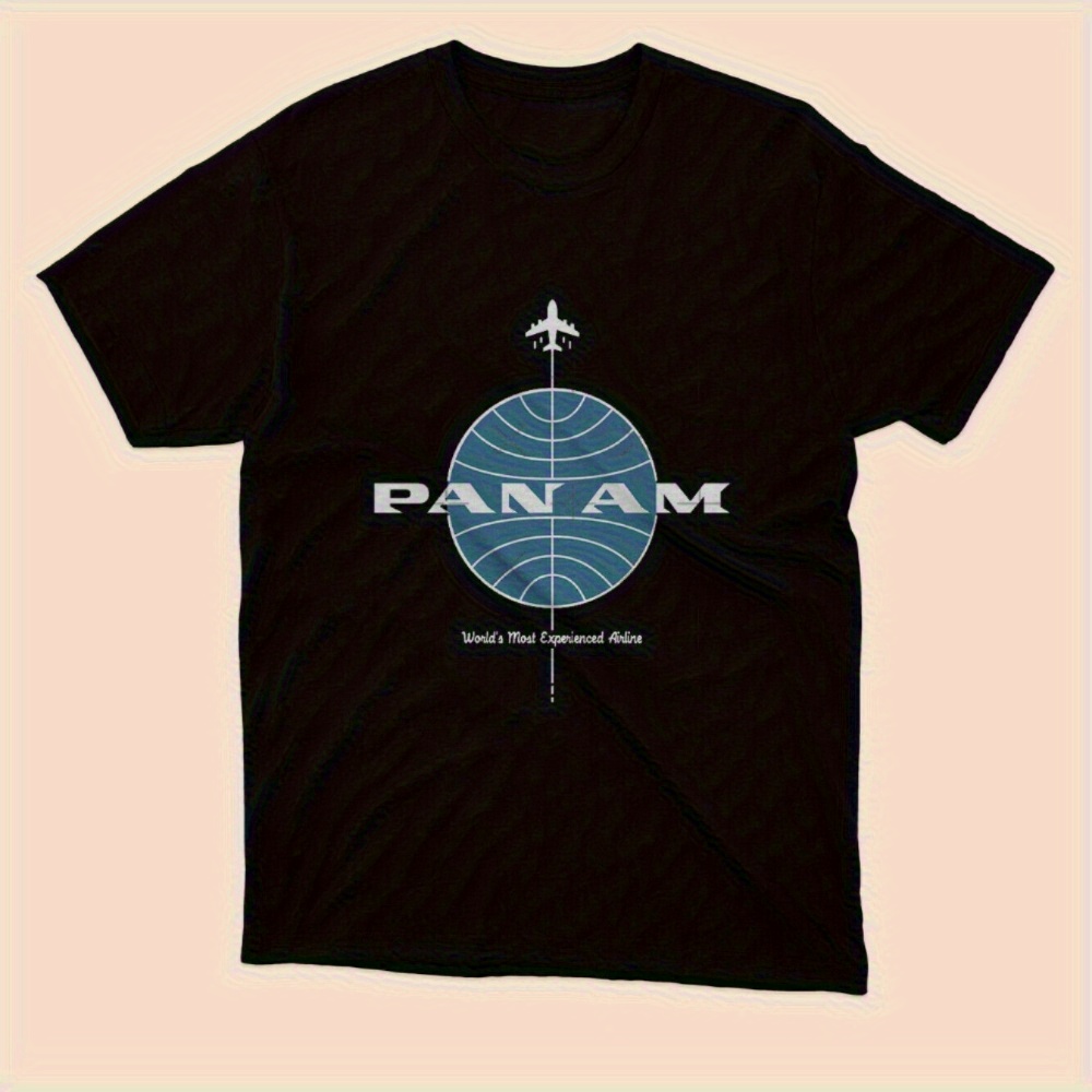 

Nwt Pan American World Airways Logo Black T Shirt Size S To 5xl