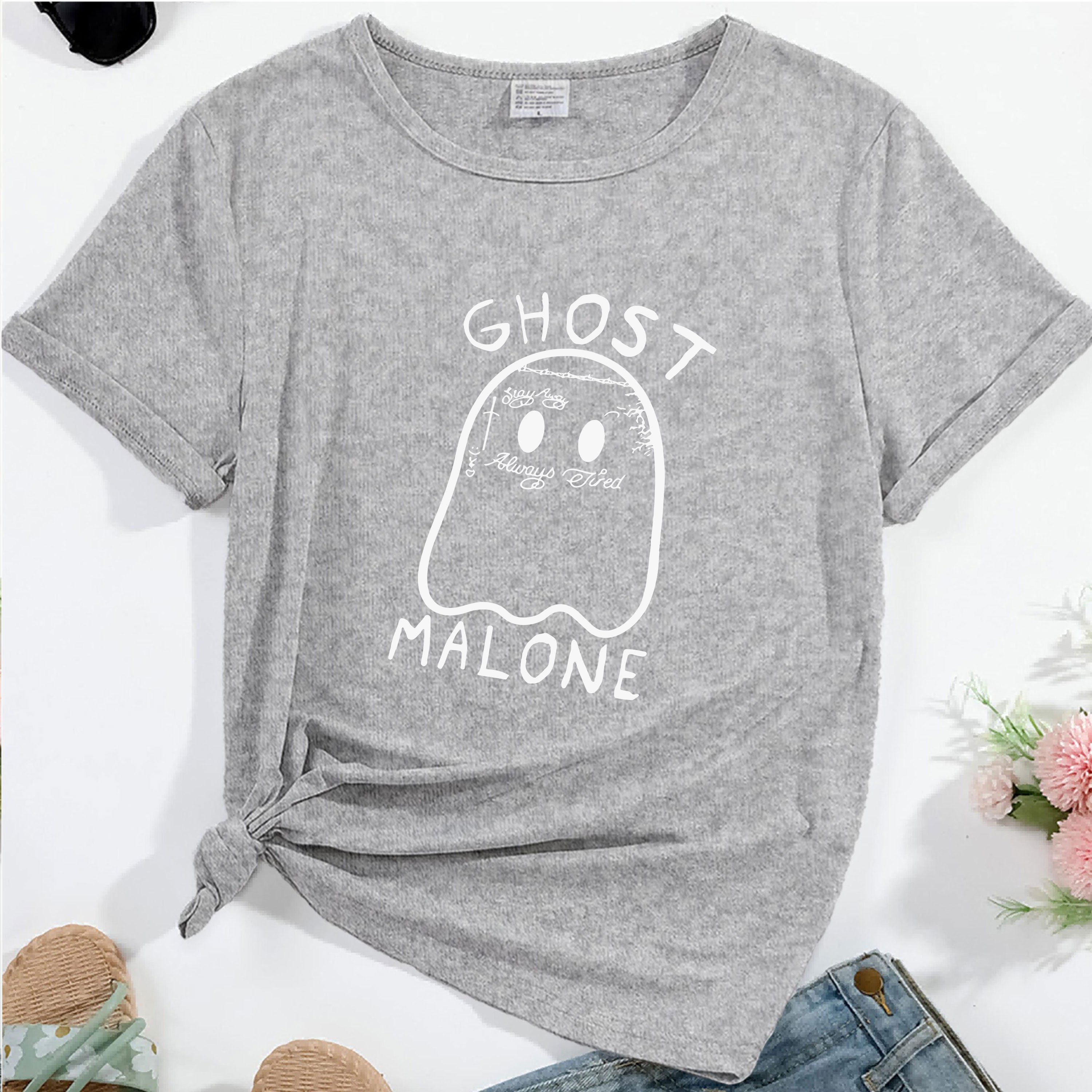 

All Saint Day Malone Graphic Print T-shirt Short Sleeve Crew Neck Casual Top For Summer & 's Clothing