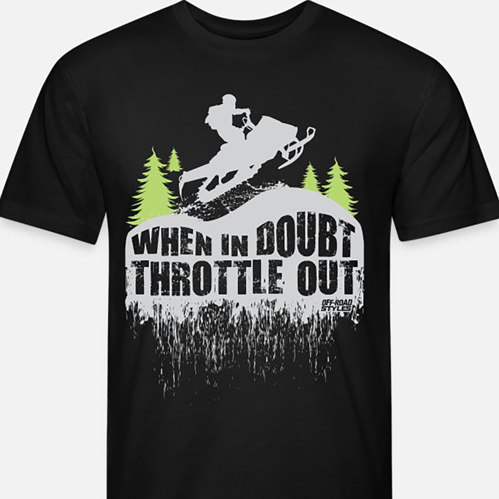 

Payeah Snowmobile Throttle Out-1275 Funny Men's Short Sleeve Graphic T-shirt Collection Black