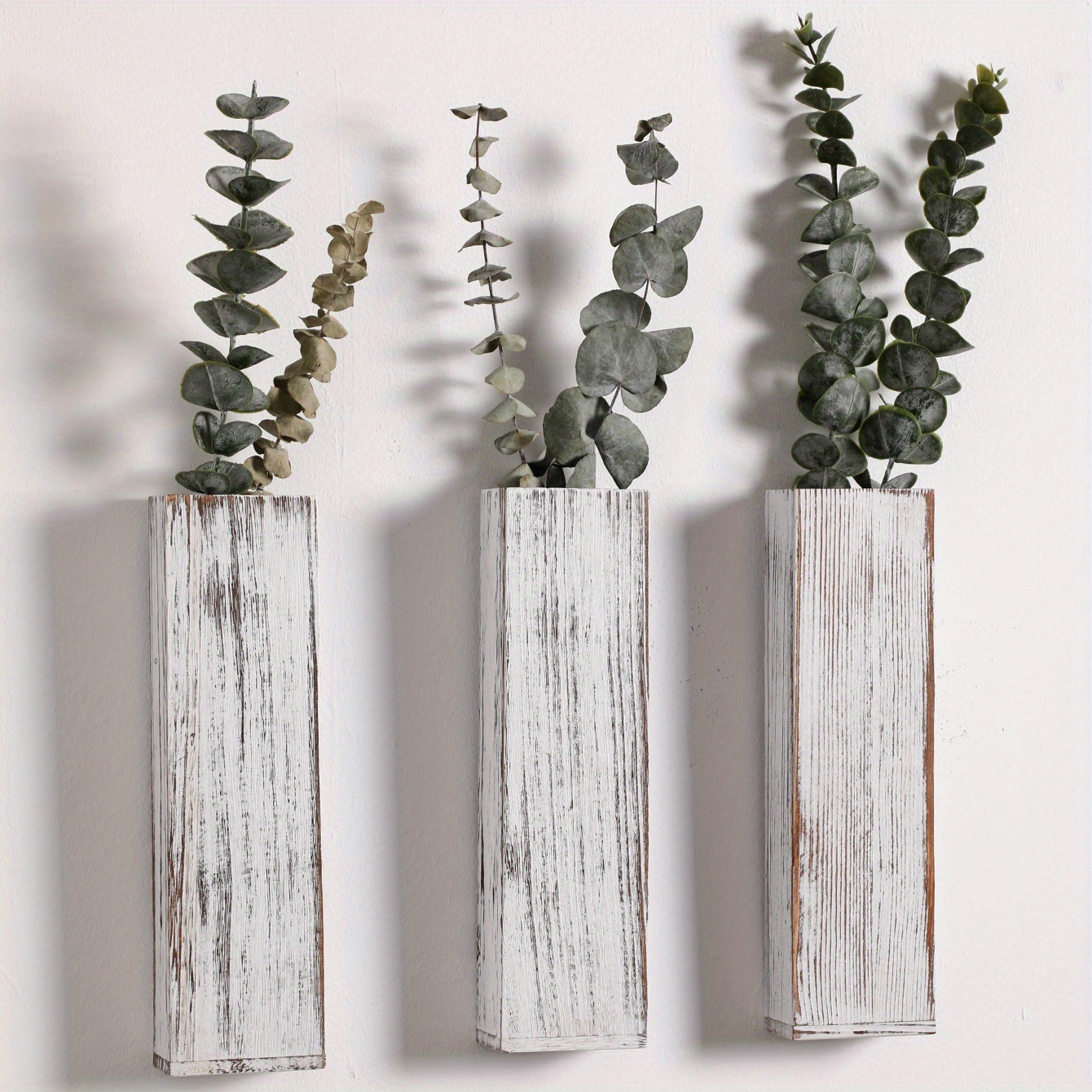 *. Boho Wandpflanzgefe fr Zimmerpflanzen, Wanddeko aus Holz fr  Schlafzimmer, Wohnzimmer, moderne Bauernhaus-Wandvasen aus Holz fr  Trockenblumen und knstliche Pflanzen