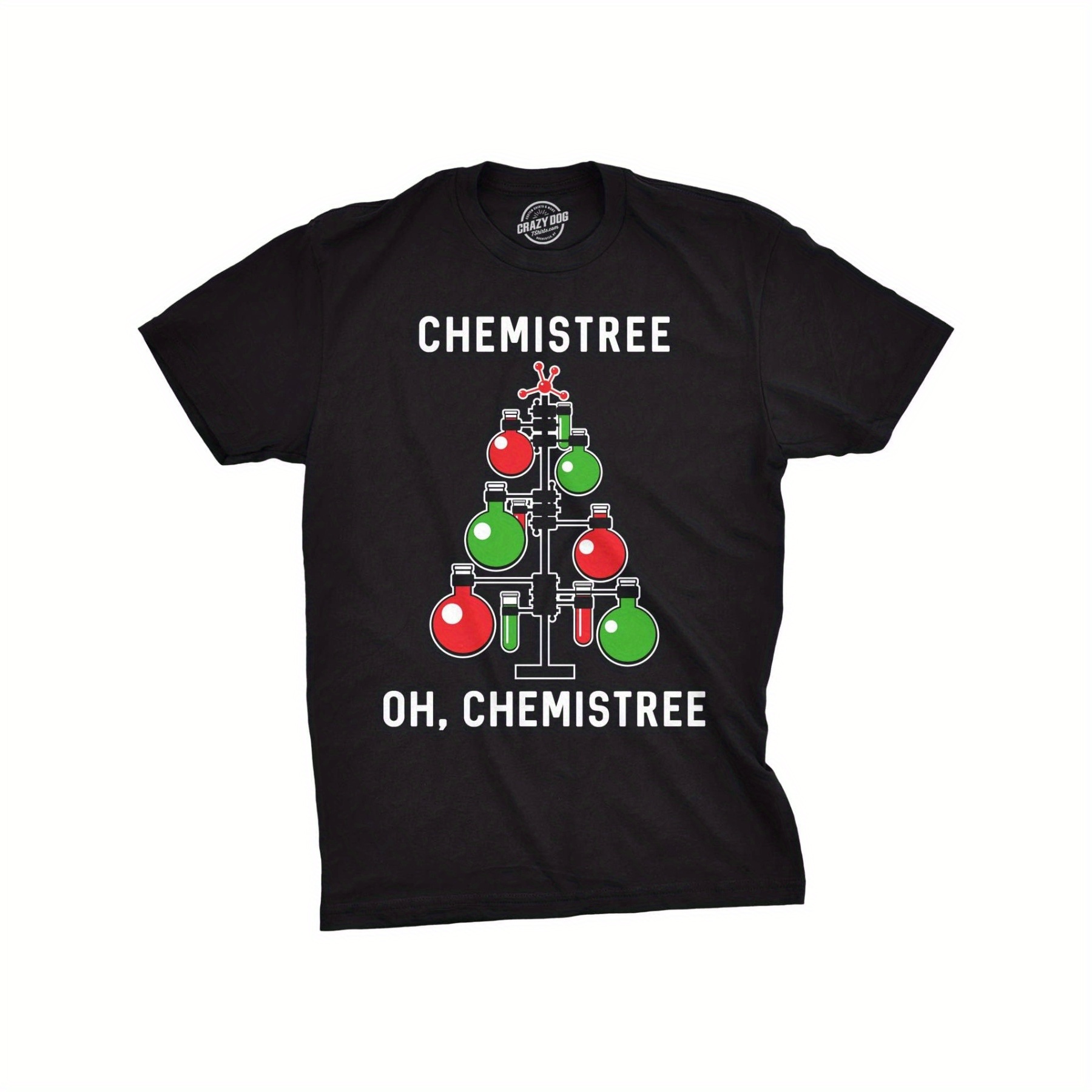 

Men's Chemistree T-shirt Funny Chemistry Science Christmas Book Graphic Cool T-shirt