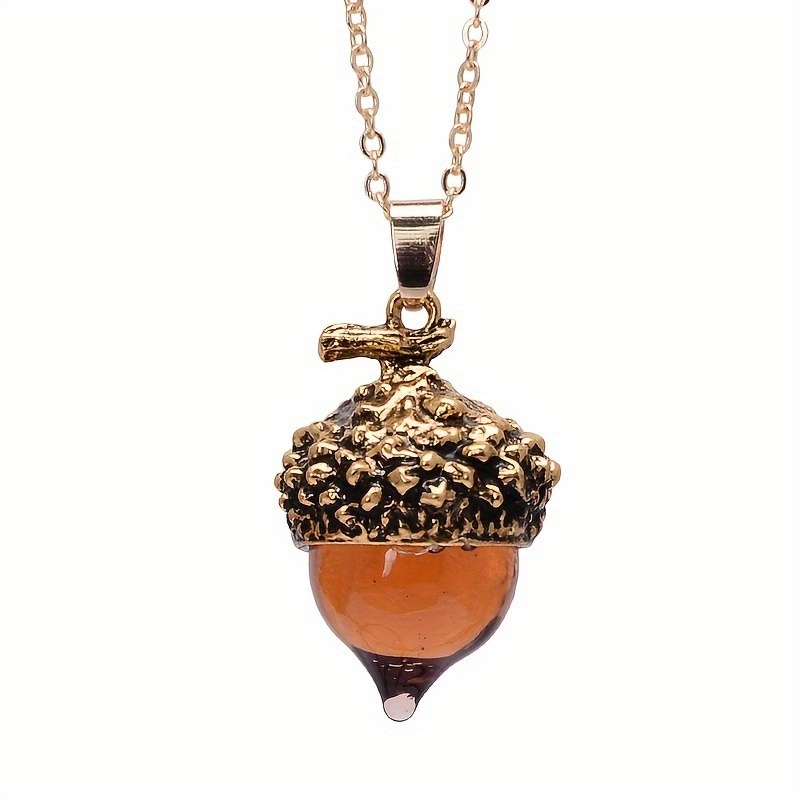 

-chic Glass Pine Cone Necklace - Christmas & Casual Attire, Women' Jewelry