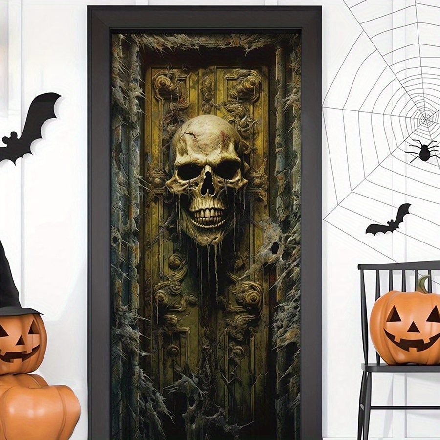 

Spooky Door Curtain - Polyester, No Power Needed, Outdoor & Bedroom Decor