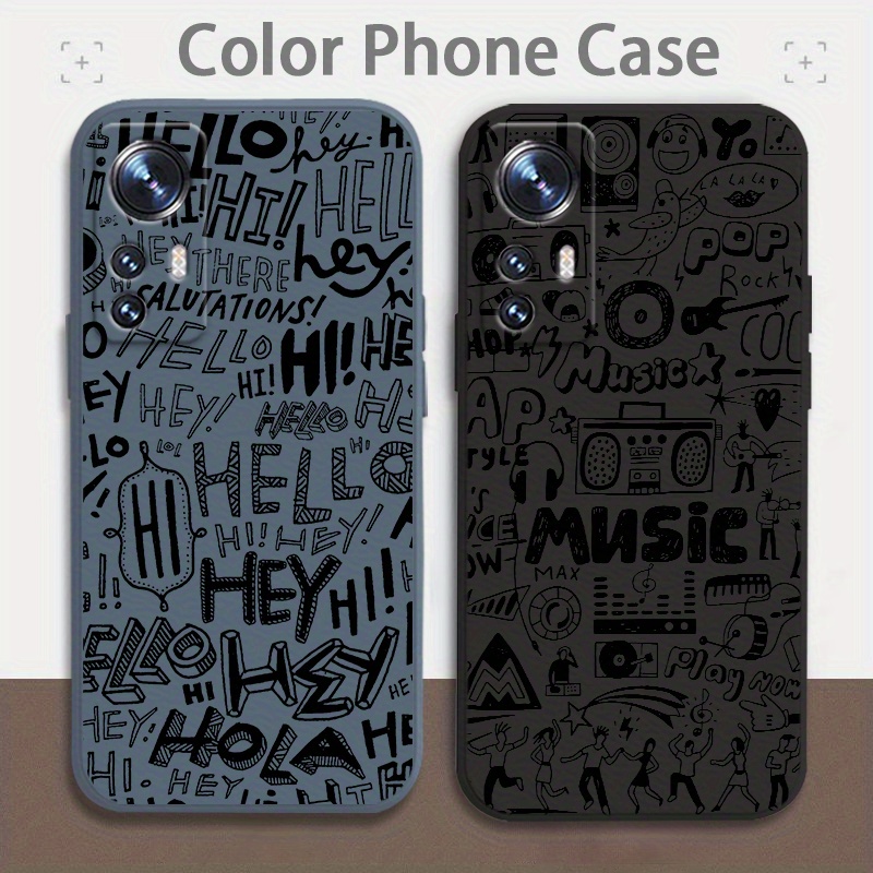 

Street Art Line Comic For Xiaomi 14 13t 13 12t 12s 12 11t 10 Ultra Pro Soft Protective Straight Edge Phone Case Phone Case