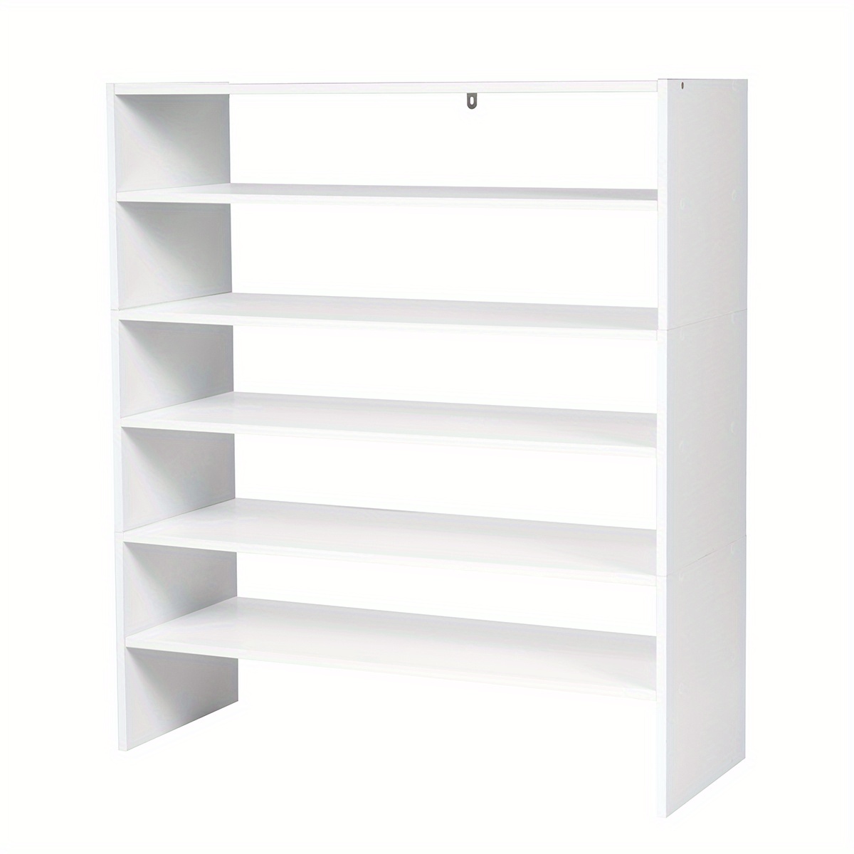 TEMU Gymax 3 étagères à chaussures empilables 31 pouces Organisateur horizontal 2 niveaux Étagère de rangement Blanc