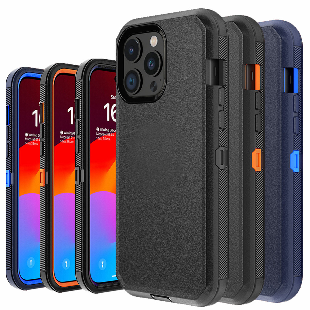 For iPhone 15, 15 Pro Max Plus Case Heavy Duty Shockproof Armor Rugged Phone Cover