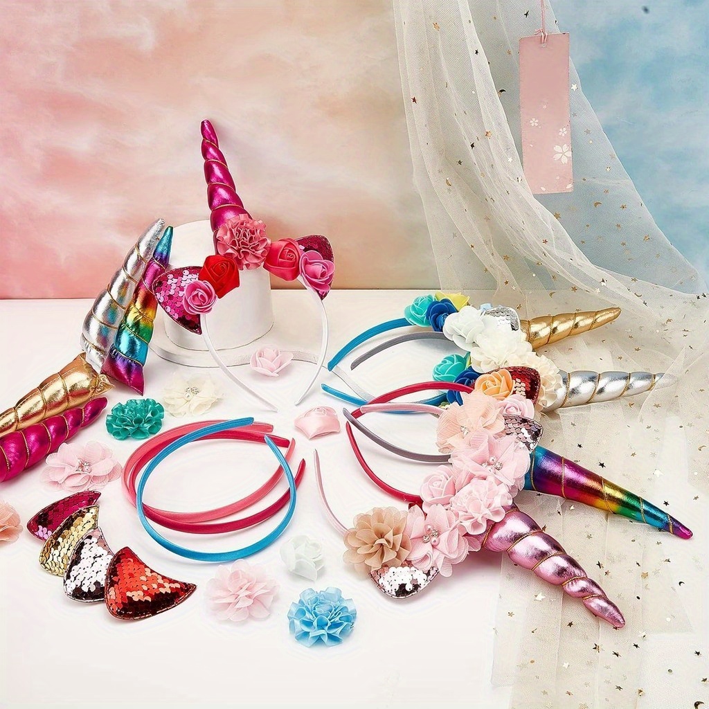 Sets DIY Unicorn Headband Kits, Polyester Hair Accessories, Craft Sewing  Supplies, Party Favors, Art Storage Transport, DIY Fashion Headband