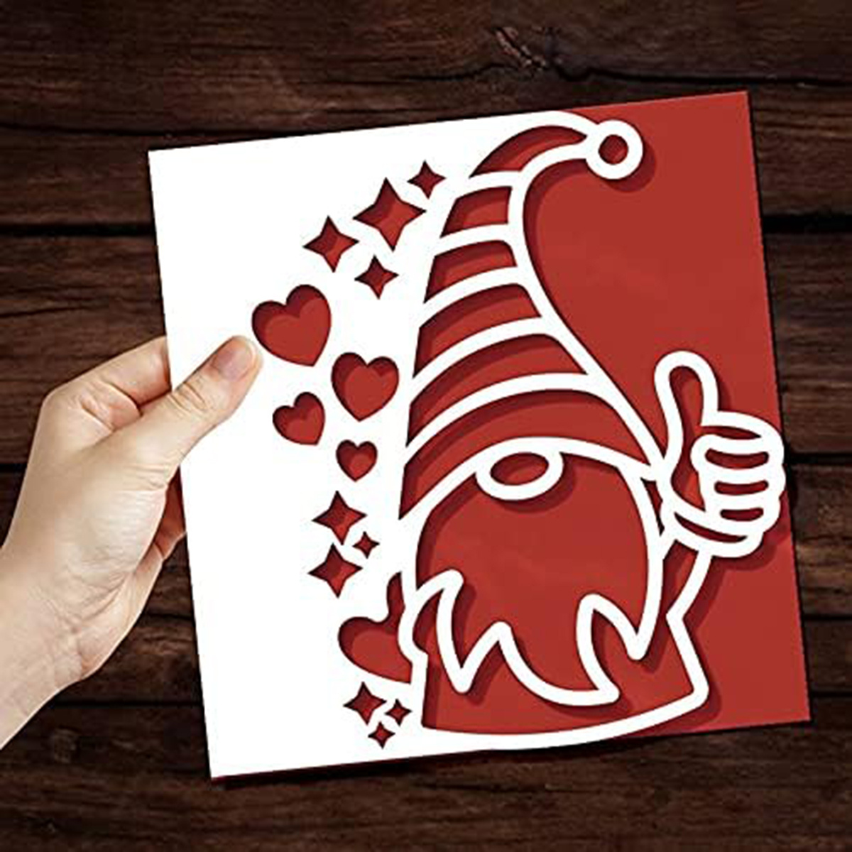 

Christmas Gnome Metal Cutting Die For Diy Greeting Cards - Scrapbook Embossing Template, Perfect For , Thanksgiving & Christmas Decorations