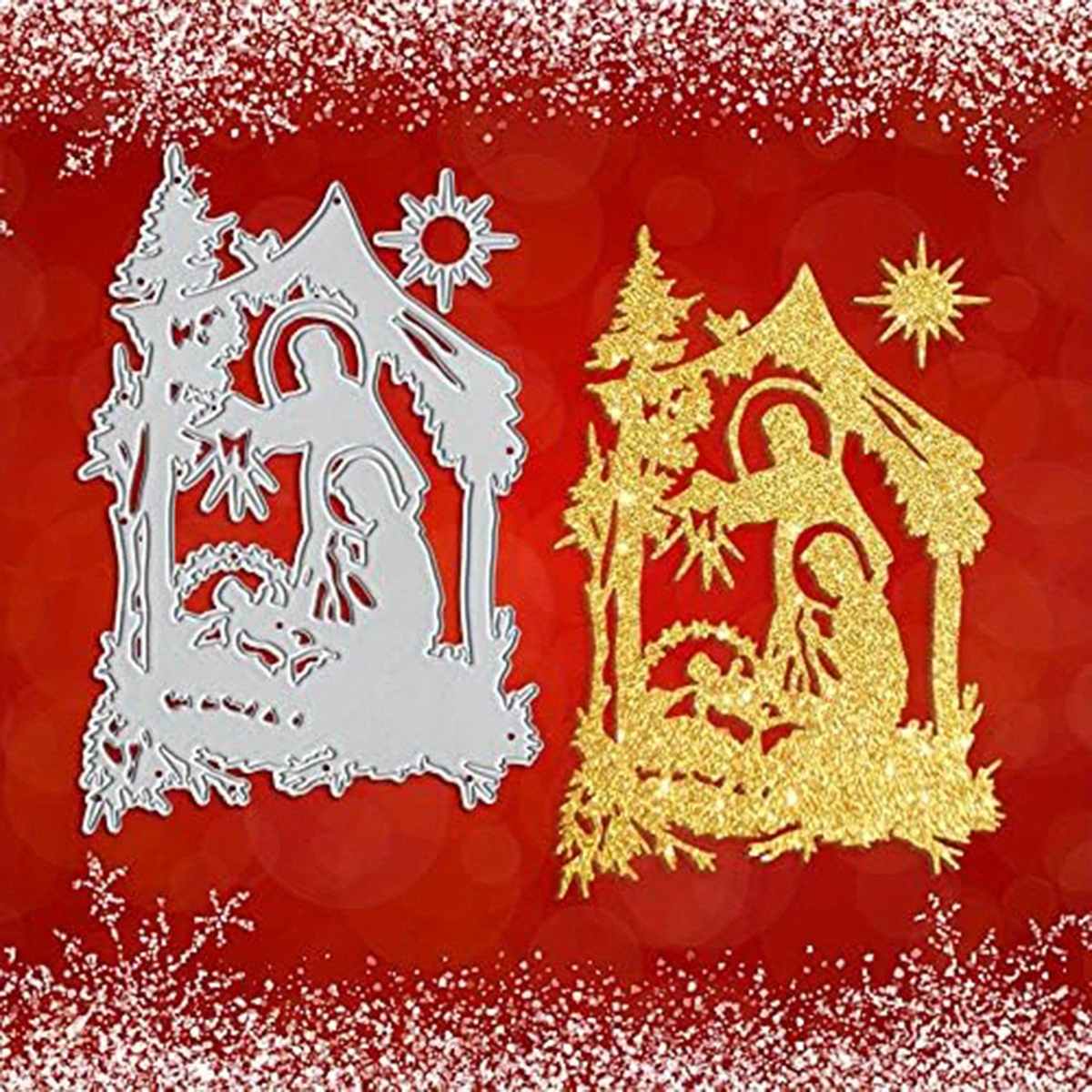 Fustella Metallica Per Scrapbooking – Motivo Ghirlanda Di Agrifoglio – 8,4 X 6,1 Cm