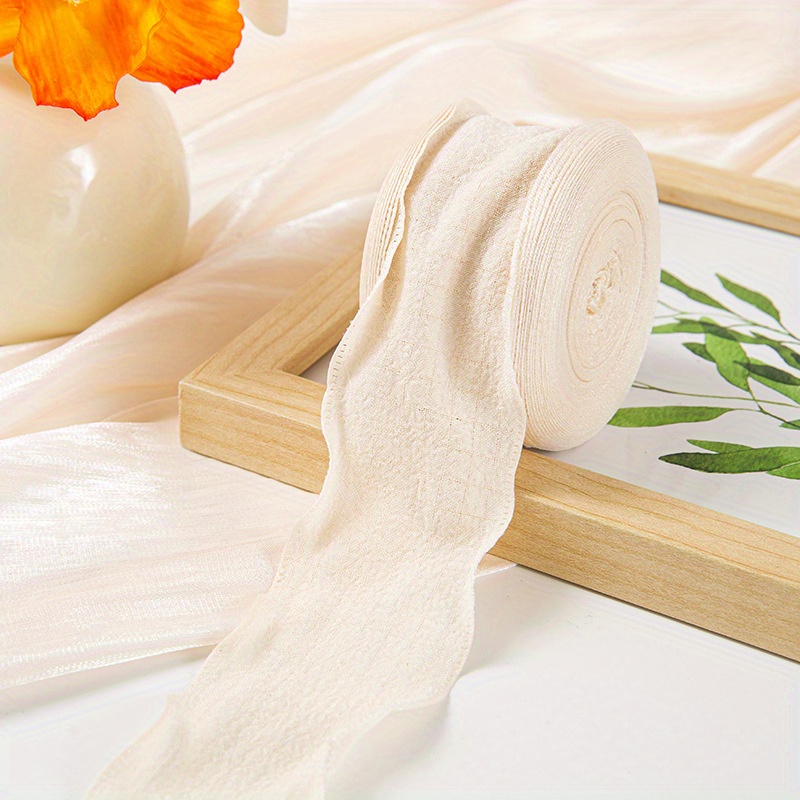 Lace Pleated Ribbon Cake Bouquet Flower Fishtail Yarn Packaging Linen Wavy Lace Webbing Christmas, Halloween