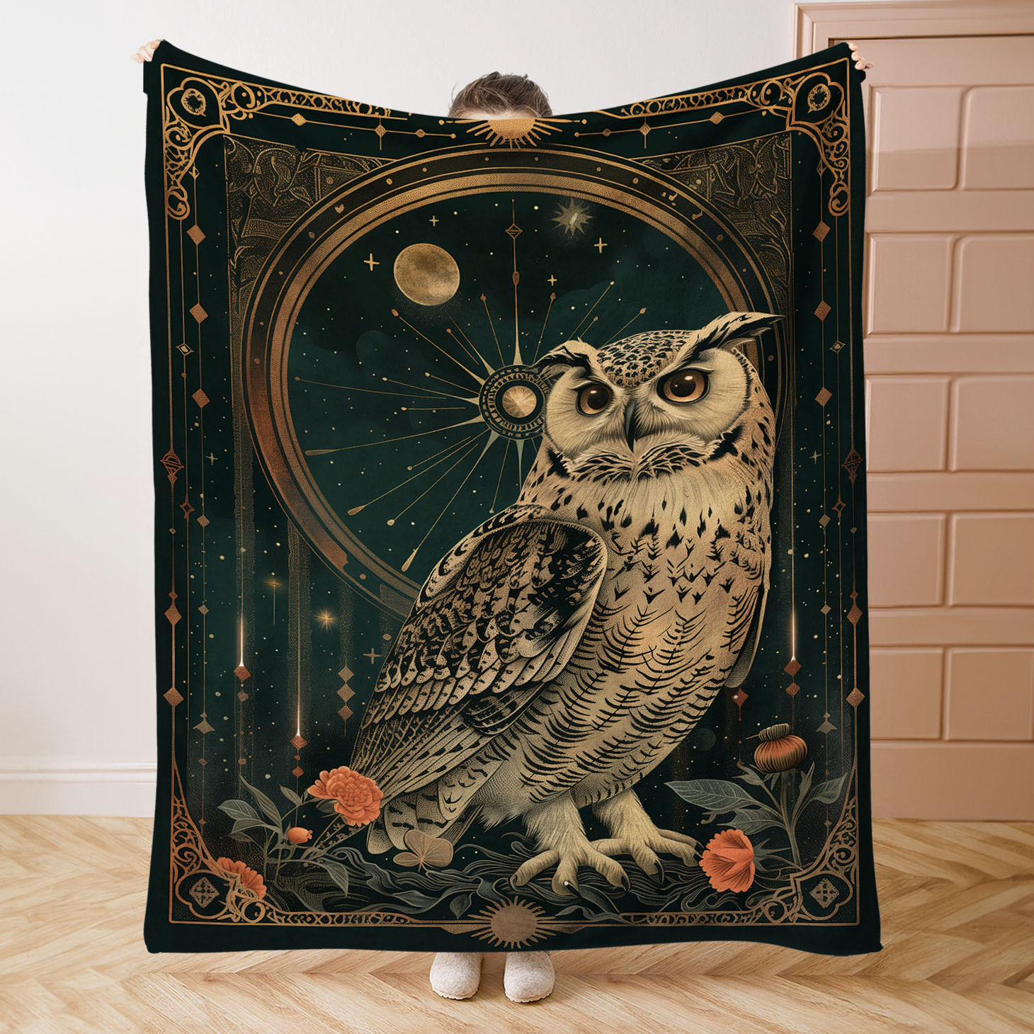 

Cozy Owl Print Flannel Throw Blanket - , Warm, And For Snuggling Couch, Bed, Office, Or Camping Trips - Perfect Gift Idea For