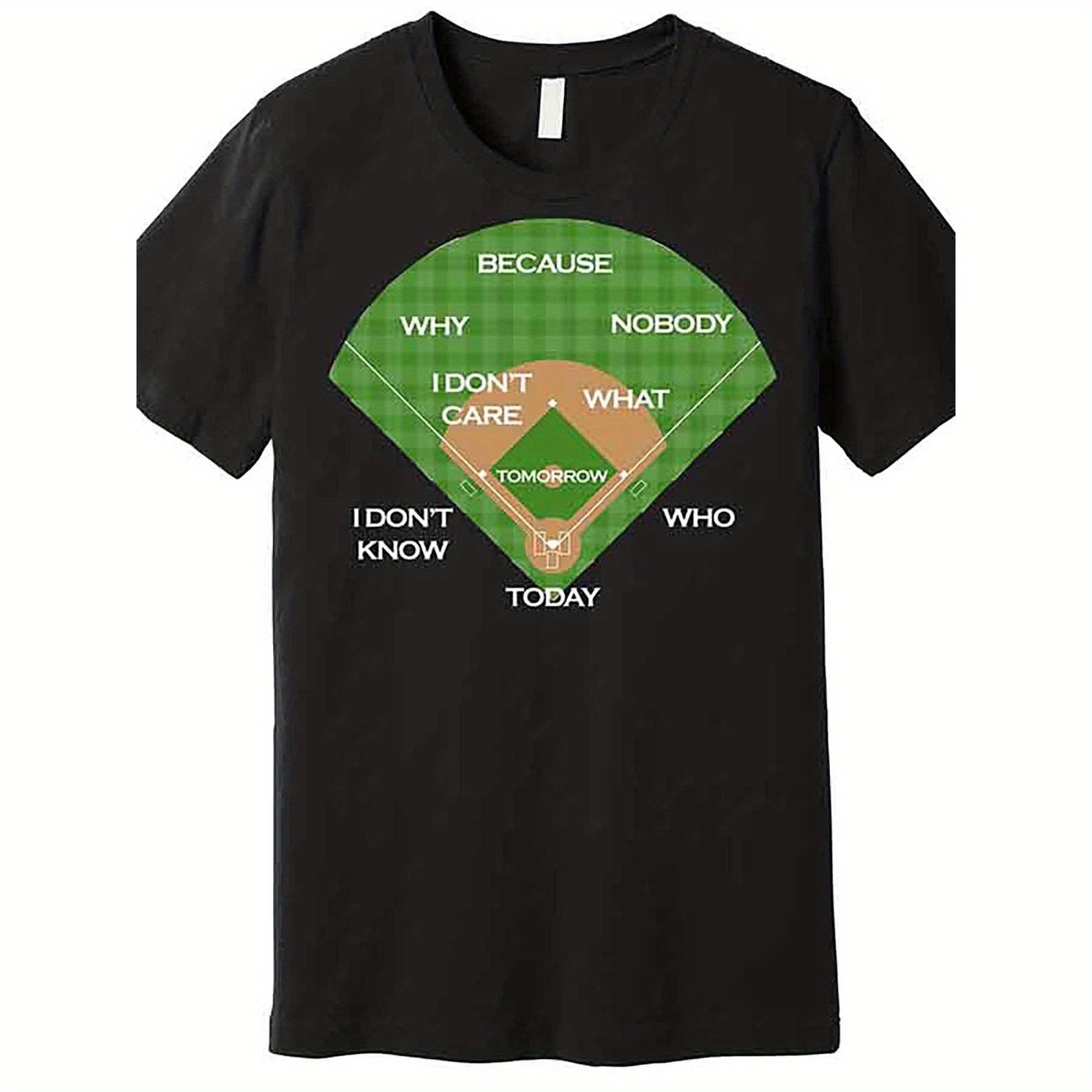 

Who Is In The First Baseball Off-site Fielder Card Premium T-shirt 227526 Funny Men's Short Sleeve Pattern T-shirt Series Black Aa