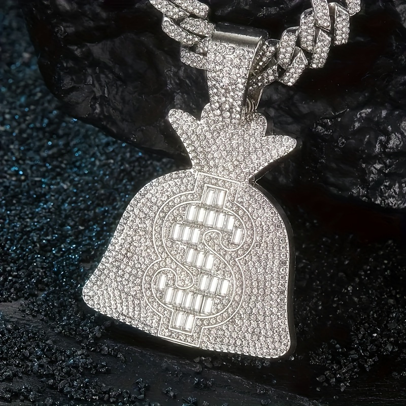 

1pc Wallet Pendant Ice Link Necklace Unisex Hip-hop Pendant Necklace Necklace Jewelry