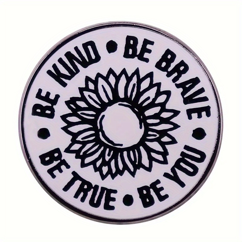 

Be Kind, " Enamel Brooch Pin - Vintage Style, Irregular Shape, Novelty Accessory For Clothing & Backpacks