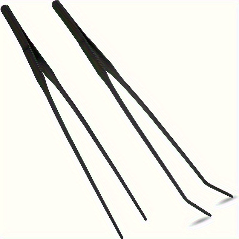 

Stainless Steel Tweezers With Long Handle - Gardening, Kitchen & Outdoor Tasks, Black