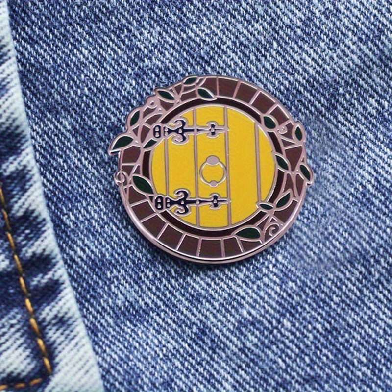 Vintage-Style Enamel Pin Brooch, Irregular Shape