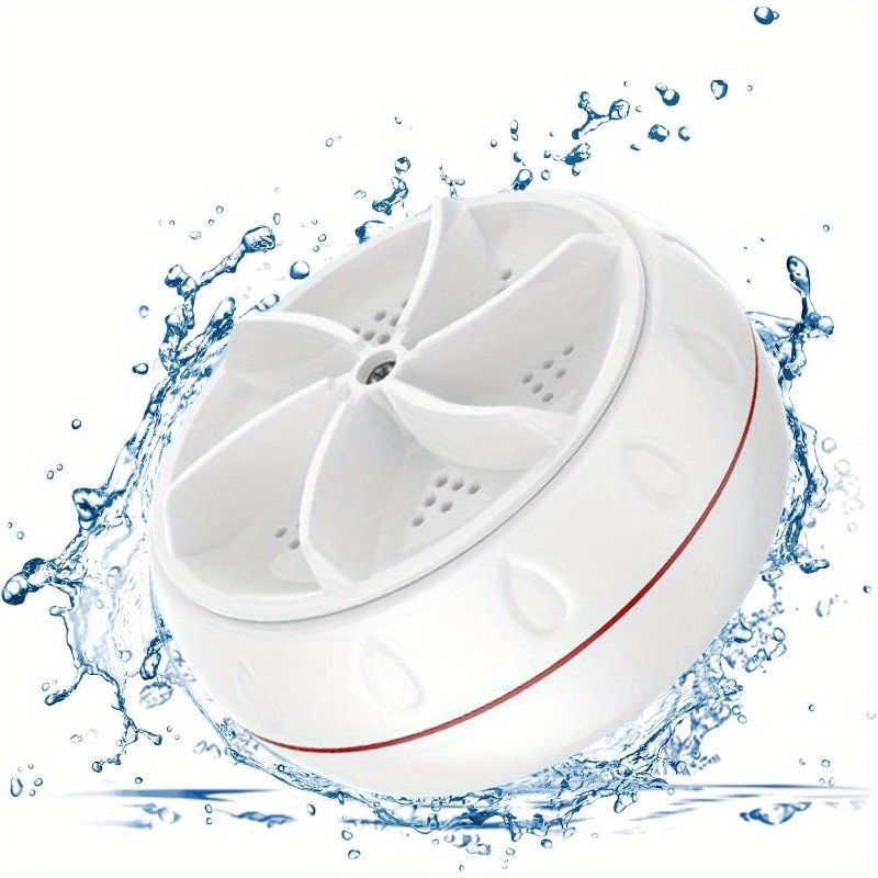 

1pc Portable Mini Turbo Washer, Usb Powered Underwear Sock Cleaning Washer, Mini Ultrasonic Turbo Washer