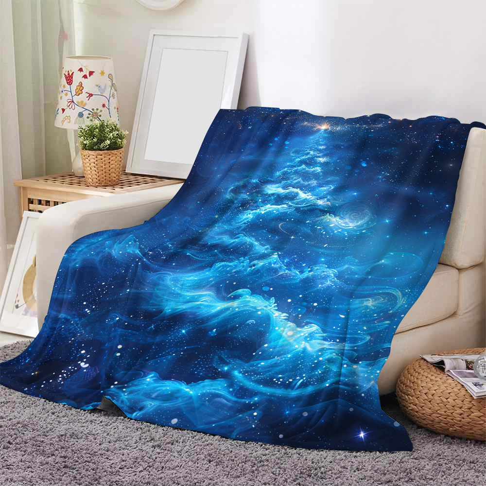 

Starry Flannel Throw Blanket - Soft, For Couch, Bed, Office, And Travel - Gift