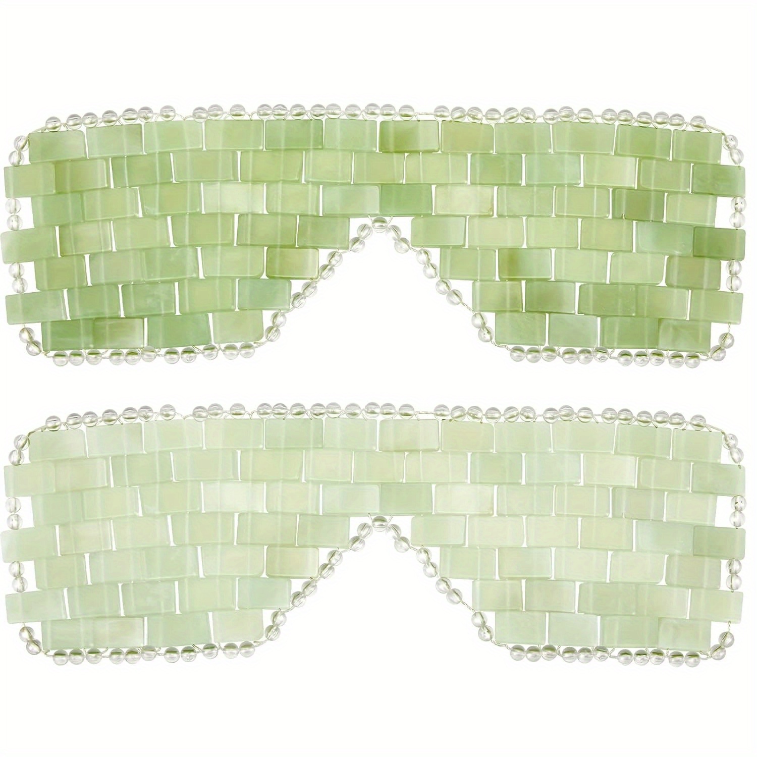 

Lot de 2 Masques pour en Vert pour Soulagement des Poche & Migraine - Outil de Massage Facial Rafraîchissant, Parabènes, Convient à Tous Types de Peau