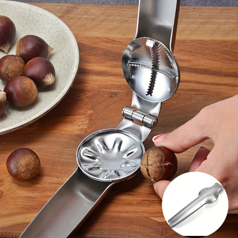 1pc, Chestnut Clip, Nutcracker Opener, Nut Peeler, Stainless Steel Nutcracker, Kitchen Accessories, RV kitchen accessory RV Kitchen Accessories