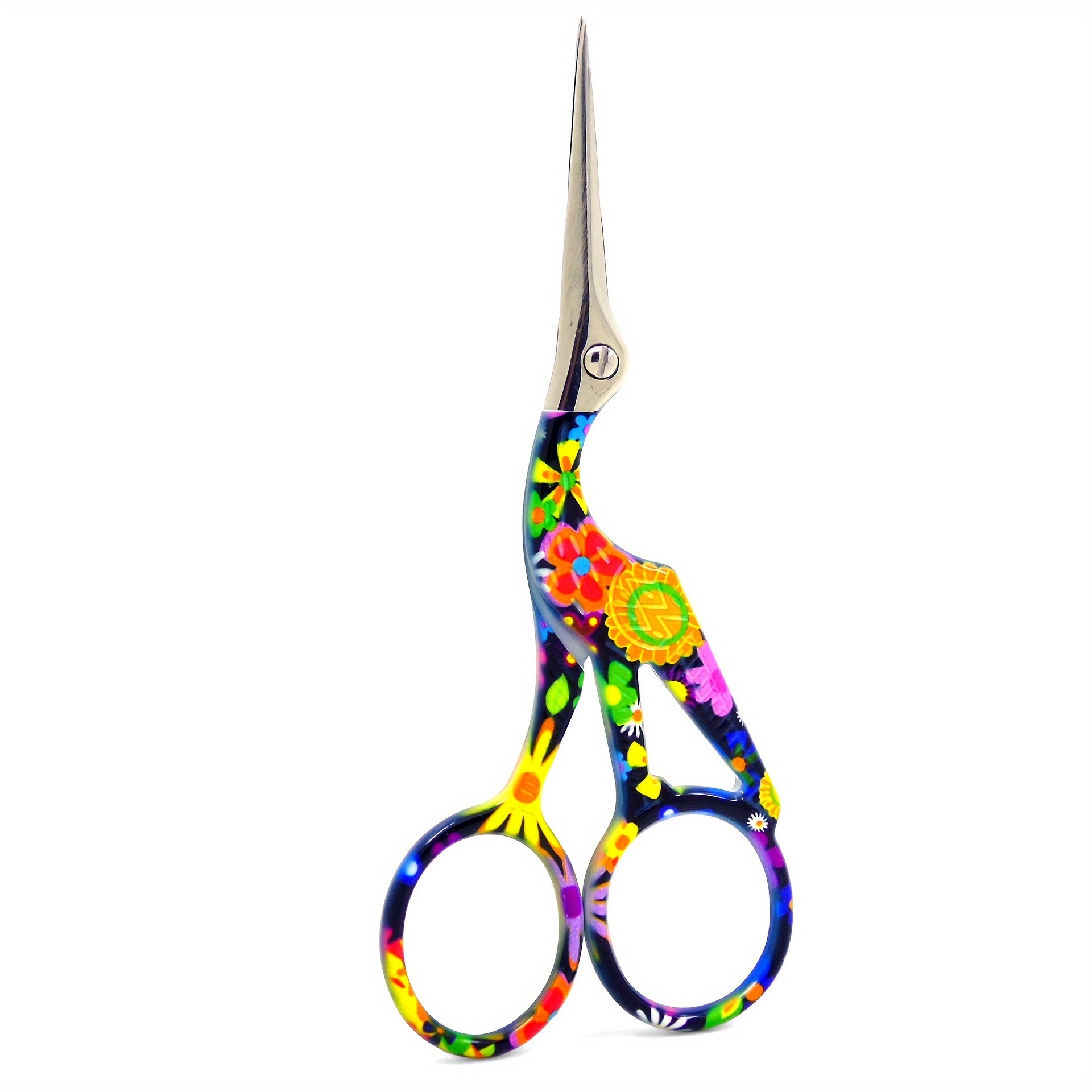 

Stainless Scissors With Faux Leather Cover - Embroidery, Sewing & Fabric Cutting Shears For Office And Diy Projects