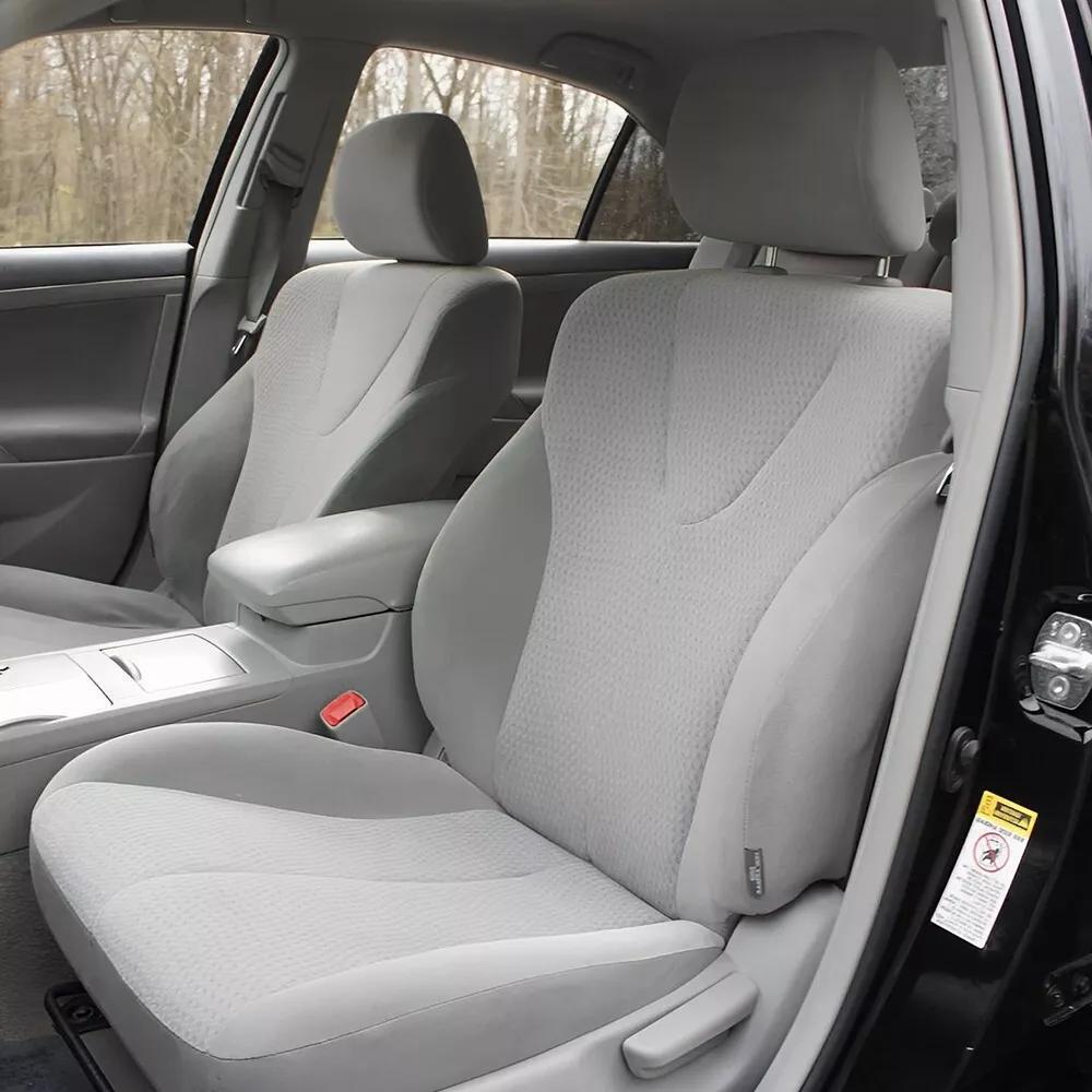Leather Center Console Lid Armrest Cover For 2007-2011 Toyota Camry LE SE - Gray Microfiber Leather