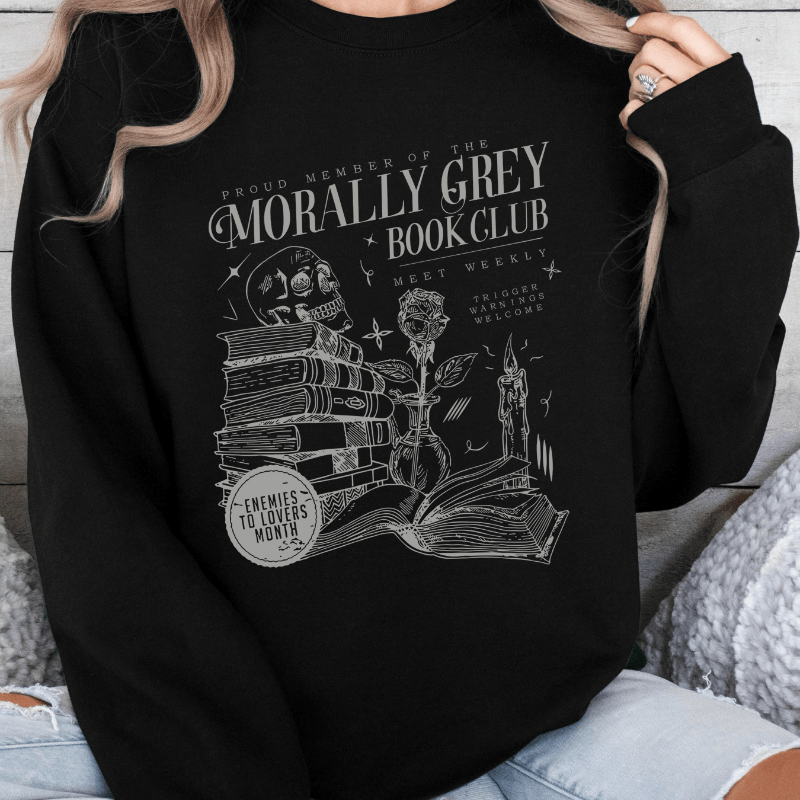 

Plus Size Book Print Sweatshirt, Casual Crew Neck Long Sleeve Pullover Sweatshirt, Women's Plus Size Clothing