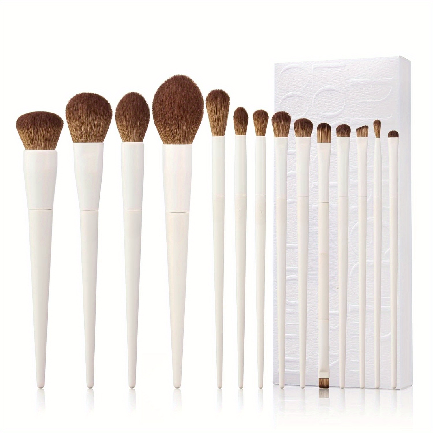 

Makeup Brushes 14pcs Makeup Brush Set Premium Synthetic Powder Foundation Contour Blush Concealer Eye Shadow Blending Liner Make Up Brush Kit Light