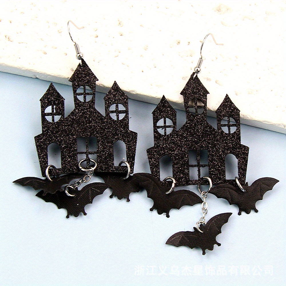 TEMU Pendientes de de Halloween espeluznantes para mujer, pendientes colgantes de moda con un de horror para fiestas