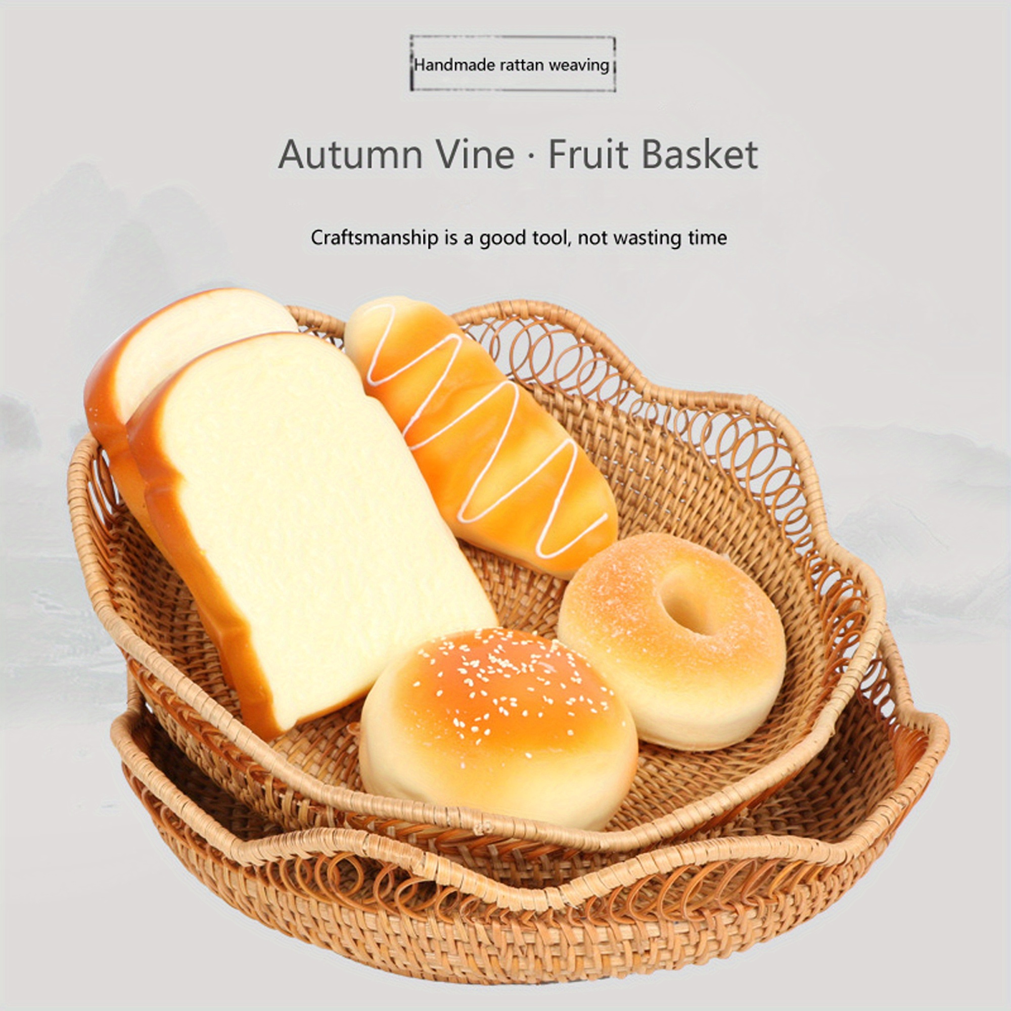baskets rattan sold on Temu United States