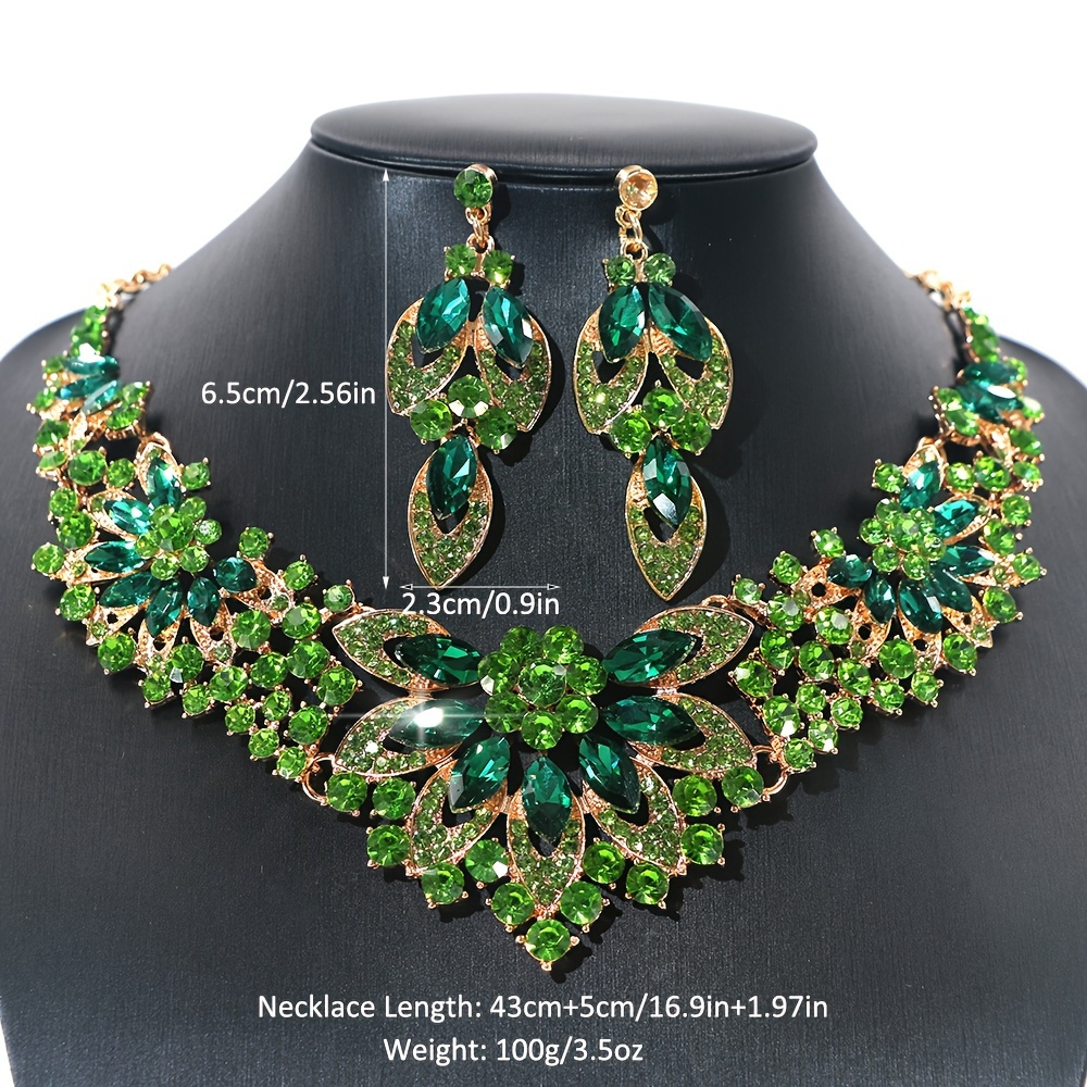 

Bridal Necklace Set Exaggerated Jewelry Set For