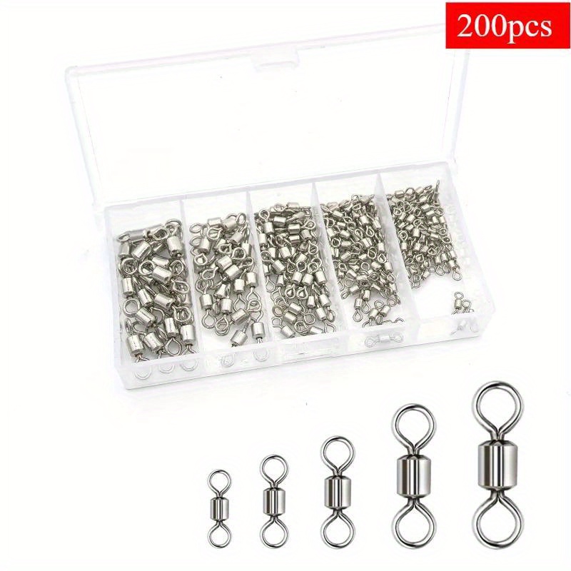 

200pcs Steel - 8 Rings For , Assorted &