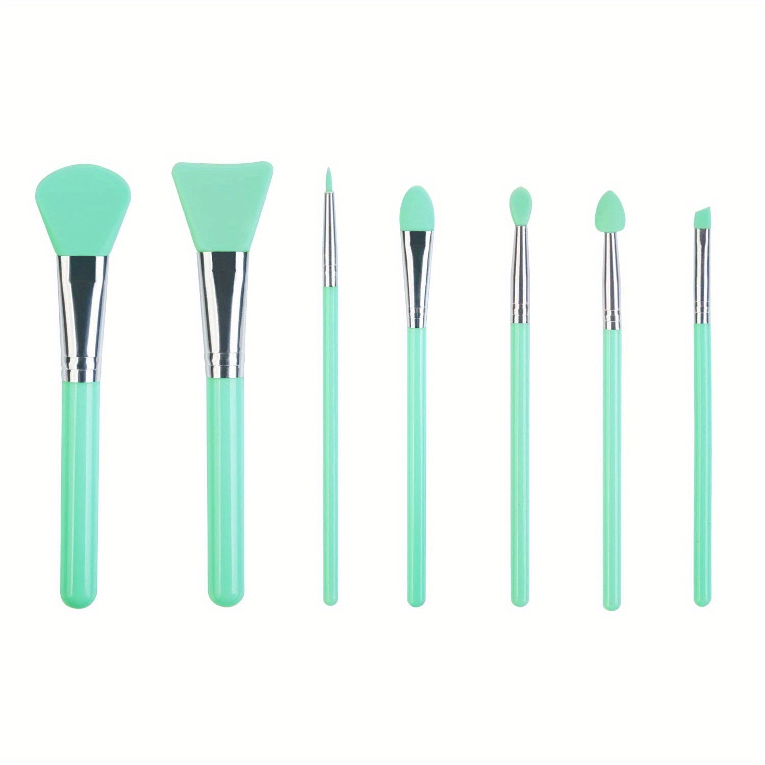 

7 Pcs Silicone Brush Applicator Kit For Uv Resin Epoxy Art Crafting And Cream Makeup Products