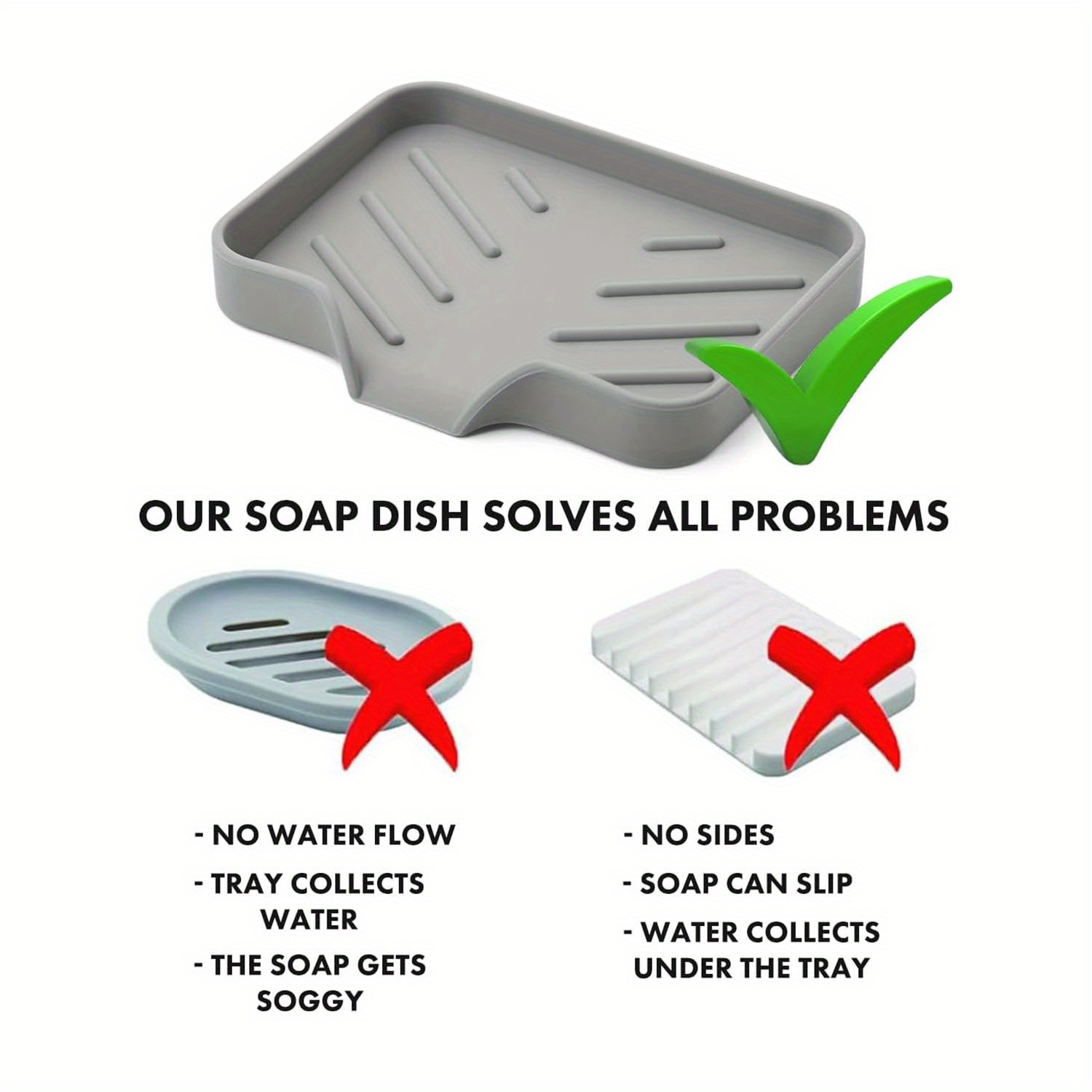 

1pc -draining Dish, Rectangular , Multifunctional For Bathroom Accessories