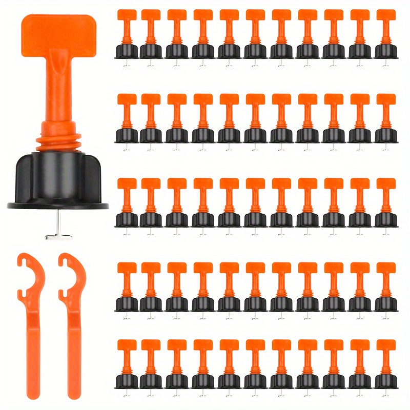 Tile Leveling System, 110-220 Pack, For 1.5+ Mm Joint Widths And 5-16 Mm Tiles, Tile Installation Aid, Tile Installation Kit, Alternative To Tile Wedges And Pull Tabs, Tile Laying Aid