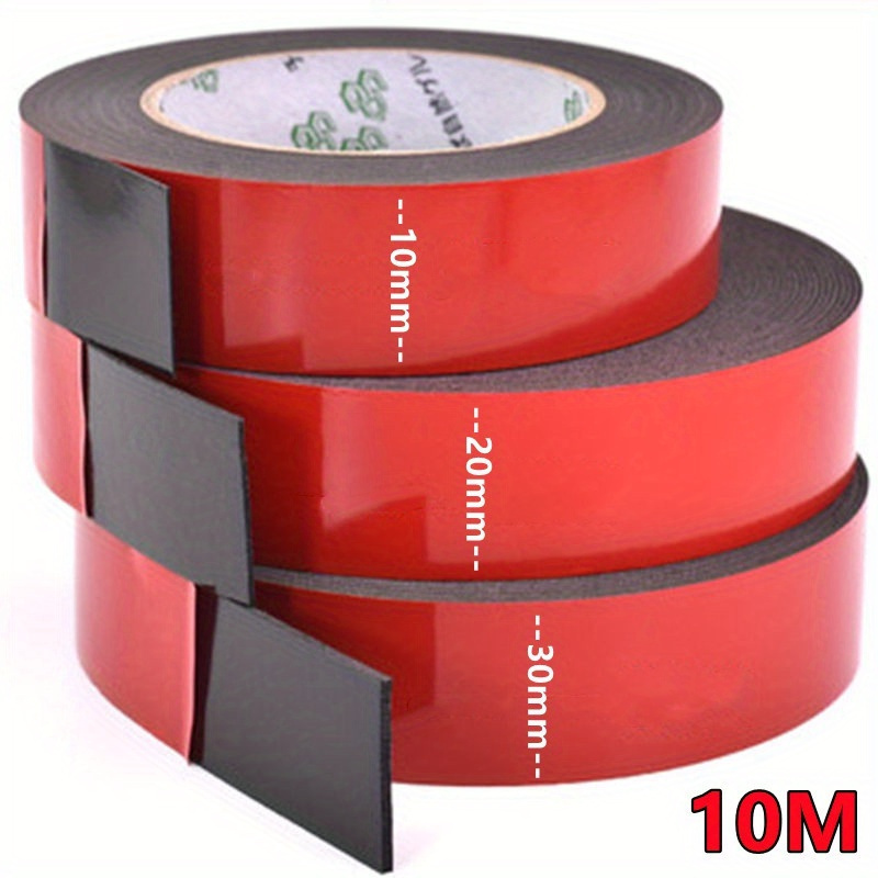 

1 Roll/2 Rolls Super Strong Double-sided Adhesive Foam Tape, Pe Material, High-temperature Resistant & Shockproof, 10mm X 3.0m - Gasket Fixing